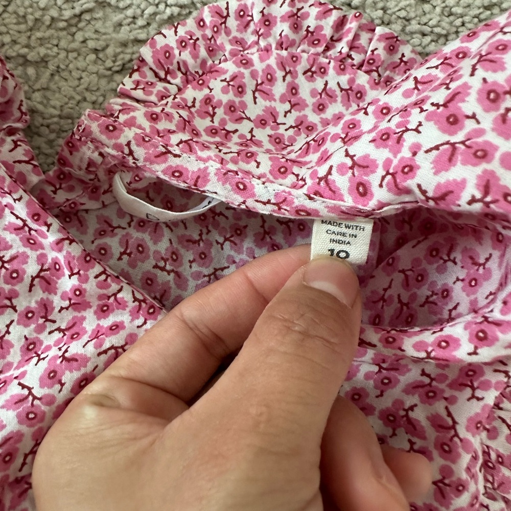 DÔEN Carine dress in Pink Floral size kid 10 - Picture 2 of 4